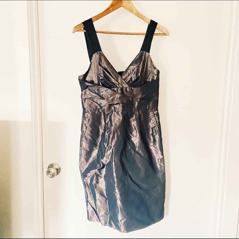 Banana Republic iridescent plum cocktail evening dress